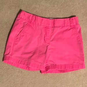 J. Crew “Chino Short: Broken In” in Hot Pink